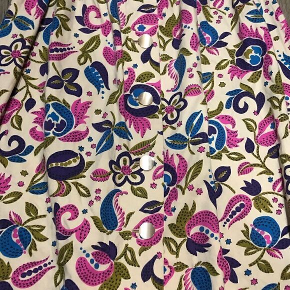 VINTAGE HAND TAILORED PAISLEY BOHO FLORAL MOTIF MAXI LENGTH SKIRT SMALL - Picture 14 of 15